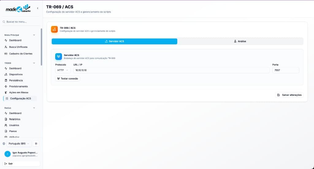 Configuração ACS
