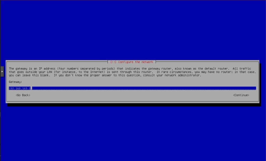 Configuração de gateway