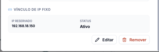 Vínculo de IP fixo